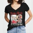 Born To Read Forced To Work Santa Christmas Book Lover Retro Women's Jersey Short Sleeve Deep V-Neck Tshirt Born To Read Forced To Work Santa Christmas Book Lover Retro Women's Jersey Short Sleeve Deep V-Neck Tshirt