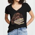 Boykin Spaniel Books Dog Breed Graphic Women's Jersey Short Sleeve Deep V-Neck Tshirt Boykin Spaniel Books Dog Breed Graphic Women's Jersey Short Sleeve Deep V-Neck Tshirt