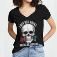 I Buy Her Books And Call Her A Good Girl Book Lover Women's Jersey Short Sleeve Deep V-Neck Tshirt