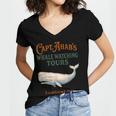 Captain Ahab’s Whale Watching Tours – Moby Book Parody Women's Jersey Short Sleeve Deep V-Neck Tshirt