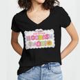 Certified Bookish Baddie Cute Book Lover Women's Jersey Short Sleeve Deep V-Neck Tshirt Certified Bookish Baddie Cute Book Lover Women's Jersey Short Sleeve Deep V-Neck Tshirt