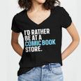 Comic Books Art For Men Women Comics Lover Comics Collector Women's Jersey Short Sleeve Deep V-Neck Tshirt
