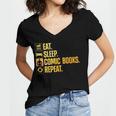 Cool Comic Books Art For Men Women Comic Book Lover Comics Women's Jersey Short Sleeve Deep V-Neck Tshirt
