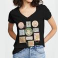 Coquette Boys Of Tommen Books Stamp Tommen College Tees Women's Jersey Short Sleeve Deep V-Neck Tshirt