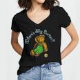 Corduroy Where's My Button Teddy Bear Retro Children's Book Women's Jersey Short Sleeve Deep V-Neck Tshirt Corduroy Where's My Button Teddy Bear Retro Children's Book Women's Jersey Short Sleeve Deep V-Neck Tshirt