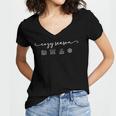 Cozy Season Good Book Fireplace Hot Beverage Snowflake Women's Jersey Short Sleeve Deep V-Neck Tshirt