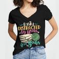 Crochet And Reading Crocheter Bookish Crocheting Book Lover Women's Jersey Short Sleeve Deep V-Neck Tshirt Crochet And Reading Crocheter Bookish Crocheting Book Lover Women's Jersey Short Sleeve Deep V-Neck Tshirt