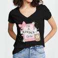 Cute Bookish Kindle Girlie Nerdy Read Book Lover Girl Women Women's Jersey Short Sleeve Deep V-Neck Tshirt