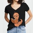 Cute Bookworm Worm Reading Book Glasses Nerdy Women's Jersey Short Sleeve Deep V-Neck Tshirt Cute Bookworm Worm Reading Book Glasses Nerdy Women's Jersey Short Sleeve Deep V-Neck Tshirt