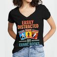 Cute Comic Book For Men Women Comic Book Collector Women's Jersey Short Sleeve Deep V-Neck Tshirt
