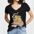 Cute Dragon Be Kind Stay Weird Read Books Women's Jersey Short Sleeve Deep V-Neck Tshirt