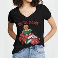 Cute Gingerbread Man Reading Book Nerd Christmas Bookish Women's Jersey Short Sleeve Deep V-Neck Tshirt Cute Gingerbread Man Reading Book Nerd Christmas Bookish Women's Jersey Short Sleeve Deep V-Neck Tshirt
