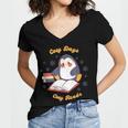 Cute Xmas Book Lover Penguin Reading Cosy Days Cosy Reads Women's Jersey Short Sleeve Deep V-Neck Tshirt Cute Xmas Book Lover Penguin Reading Cosy Days Cosy Reads Women's Jersey Short Sleeve Deep V-Neck Tshirt
