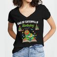 Dad Of Caterpillar Birthday Reading Books Lovers Women's Jersey Short Sleeve Deep V-Neck Tshirt Dad Of Caterpillar Birthday Reading Books Lovers Women's Jersey Short Sleeve Deep V-Neck Tshirt
