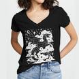 Dark Academia Fantasy Dragon Book Lover Bookish Goblincore Women's Jersey Short Sleeve Deep V-Neck Tshirt Dark Academia Fantasy Dragon Book Lover Bookish Goblincore Women's Jersey Short Sleeve Deep V-Neck Tshirt