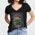 Dark Romance Reader Vintage Floral Book Lover Women's Jersey Short Sleeve Deep V-Neck Tshirt