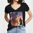 David And Goliath Bible Book Of Samuel Famous Bible Story Women's Jersey Short Sleeve Deep V-Neck Tshirt