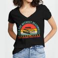 A Day Without Reading Is Like Book Lover And Reading Women's Jersey Short Sleeve Deep V-Neck Tshirt A Day Without Reading Is Like Book Lover And Reading Women's Jersey Short Sleeve Deep V-Neck Tshirt