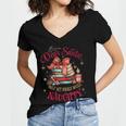 Dear Santa Only My Books Were Naughty Women's Jersey Short Sleeve Deep V-Neck Tshirt Dear Santa Only My Books Were Naughty Women's Jersey Short Sleeve Deep V-Neck Tshirt