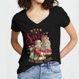 Dear Santa More Books Please Christmas Women's Jersey Short Sleeve Deep V-Neck Tshirt Dear Santa More Books Please Christmas Women's Jersey Short Sleeve Deep V-Neck Tshirt