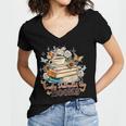 Easily Distracted By Books Book Wildflowers Book Lovers Women's Jersey Short Sleeve Deep V-Neck Tshirt Easily Distracted By Books Book Wildflowers Book Lovers Women's Jersey Short Sleeve Deep V-Neck Tshirt