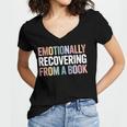 Emotionally Recovering From a Book Reading Librarian Women's Jersey Short Sleeve Deep V-Neck Tshirt