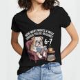 English Bulldog Dog Reading Book 67 Six Seven Meme Women's Jersey Short Sleeve Deep V-Neck Tshirt English Bulldog Dog Reading Book 67 Six Seven Meme Women's Jersey Short Sleeve Deep V-Neck Tshirt