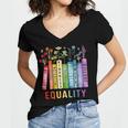 Equality Books Peace Love Compassion LGBT Gay Lesbian Pride Women's Jersey Short Sleeve Deep V-Neck Tshirt Equality Books Peace Love Compassion LGBT Gay Lesbian Pride Women's Jersey Short Sleeve Deep V-Neck Tshirt