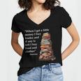 Erasmus When I Have Money I Buy Books Women's Jersey Short Sleeve Deep V-Neck Tshirt