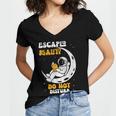 Escaped Reality Do Not Disturb Book Lover Women's Jersey Short Sleeve Deep V-Neck Tshirt