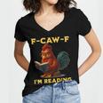 F-CAW-F I'm Reading Chicken Book Lover Introvert Meme Women's Jersey Short Sleeve Deep V-Neck Tshirt F-CAW-F I'm Reading Chicken Book Lover Introvert Meme Women's Jersey Short Sleeve Deep V-Neck Tshirt