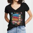 Fantasy Drama Tragedy Books Subtle Reader Librarian Flower Women's Jersey Short Sleeve Deep V-Neck Tshirt Fantasy Drama Tragedy Books Subtle Reader Librarian Flower Women's Jersey Short Sleeve Deep V-Neck Tshirt