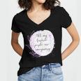 All My Favorite People Are Imaginary Book Lover Idea Women's Jersey Short Sleeve Deep V-Neck Tshirt