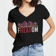 Freadom Shelf Read Reading Book Librarian Men Women Kids Women's Jersey Short Sleeve Deep V-Neck Tshirt