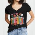 Fund Science Not Billionaires Books Support Scientist Women's Jersey Short Sleeve Deep V-Neck Tshirt