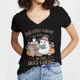 The Only Ghost I Need Is The Holy Ghost Books Reading Lovers Women's Jersey Short Sleeve Deep V-Neck Tshirt The Only Ghost I Need Is The Holy Ghost Books Reading Lovers Women's Jersey Short Sleeve Deep V-Neck Tshirt