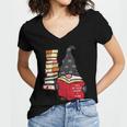 Gnome Read Reading Book Librarian Across America Women Kids Women's Jersey Short Sleeve Deep V-Neck Tshirt