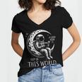 A Good Book Is Out Of This World Kids Reading Imagination Women's Jersey Short Sleeve Deep V-Neck Tshirt