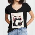 Grumpy Frog Books Music Kawaii Ink Japanese Women's Jersey Short Sleeve Deep V-Neck Tshirt Grumpy Frog Books Music Kawaii Ink Japanese Women's Jersey Short Sleeve Deep V-Neck Tshirt