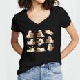 Halloween Ghost Book Lover Women's Jersey Short Sleeve Deep V-Neck Tshirt