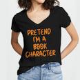 Halloween Pretend I'm Book Character Costume Lazy Adult Kids Women's Jersey Short Sleeve Deep V-Neck Tshirt Halloween Pretend I'm Book Character Costume Lazy Adult Kids Women's Jersey Short Sleeve Deep V-Neck Tshirt