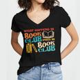 What Happens In Book Club Stays In Book Club Retro Women's Jersey Short Sleeve Deep V-Neck Tshirt What Happens In Book Club Stays In Book Club Retro Women's Jersey Short Sleeve Deep V-Neck Tshirt