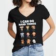 I Can Do Hard Things Children's Book Characters Women's Jersey Short Sleeve Deep V-Neck Tshirt