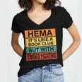 Hema Definition Like A Book Club With Swords Women's Jersey Short Sleeve Deep V-Neck Tshirt