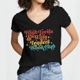 High Lords & Wing Leaders Book Club Book Club Women's Jersey Short Sleeve Deep V-Neck Tshirt High Lords & Wing Leaders Book Club Book Club Women's Jersey Short Sleeve Deep V-Neck Tshirt