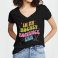 In My Hockey Romance Era Hockey Romance Reader Book CLub Women's Jersey Short Sleeve Deep V-Neck Tshirt In My Hockey Romance Era Hockey Romance Reader Book CLub Women's Jersey Short Sleeve Deep V-Neck Tshirt
