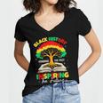 Honoring Past Inspiring Future History Month Book Tree Women's Jersey Short Sleeve Deep V-Neck Tshirt Honoring Past Inspiring Future History Month Book Tree Women's Jersey Short Sleeve Deep V-Neck Tshirt