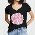 Hot Girls Read Pink Aesthetic Book Lover Reading Women's Jersey Short Sleeve Deep V-Neck Tshirt Hot Girls Read Pink Aesthetic Book Lover Reading Women's Jersey Short Sleeve Deep V-Neck Tshirt