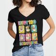 HUGvyn Happy 100 Days Of School Teacher Goose Preppy Books Women's Jersey Short Sleeve Deep V-Neck Tshirt HUGvyn Happy 100 Days Of School Teacher Goose Preppy Books Women's Jersey Short Sleeve Deep V-Neck Tshirt