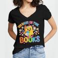 HUGvyn Preppy 100 Days In The Books Teacher Reading Coffee Women's Jersey Short Sleeve Deep V-Neck Tshirt HUGvyn Preppy 100 Days In The Books Teacher Reading Coffee Women's Jersey Short Sleeve Deep V-Neck Tshirt